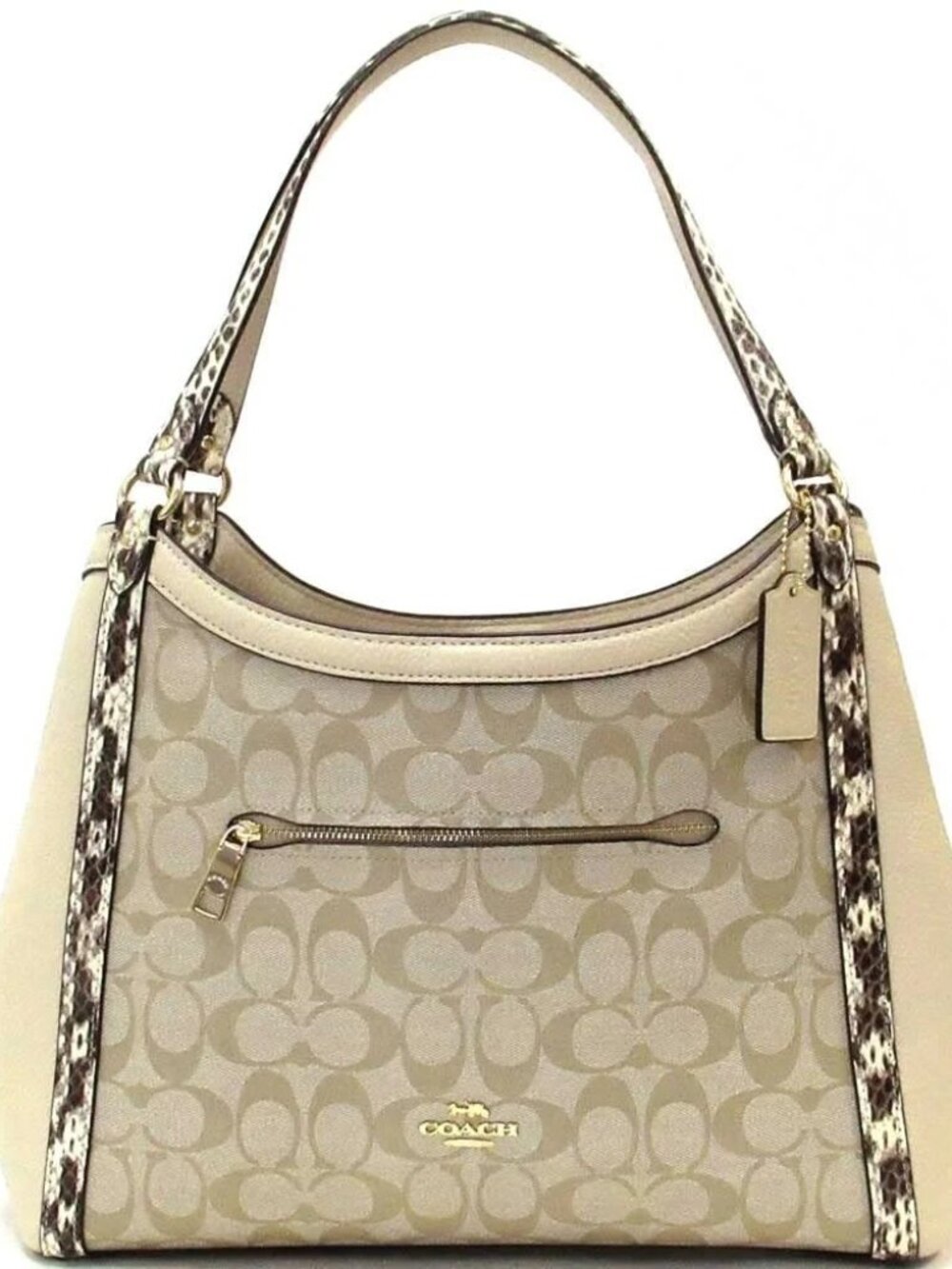 Like New Coach Colorblock Signature Shoulder Bag Hobo Purse